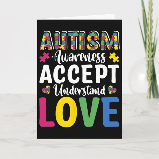 Carte Puzzle Sensibilisation Autisme Accepter Comprendre (Devant)