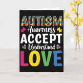 Carte Puzzle Sensibilisation Autisme Accepter Comprendre (Fleur jaune)