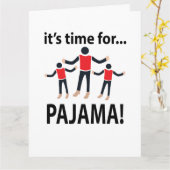 Carte Pyjama C'est l'heure du Pyjama (Fleur jaune)