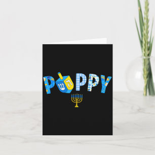 Carte Pyjama de fête de famille assorti Hanukkah Dreidel