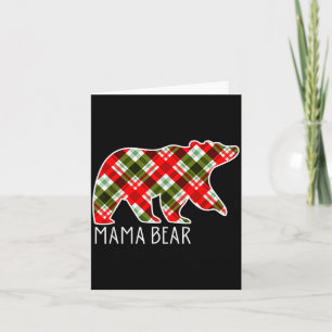 Carte Pyjama de Noël famille Mama Bear