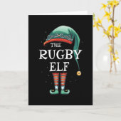 Carte Pyjama de Noël pour famille de rugby (Fleur jaune)