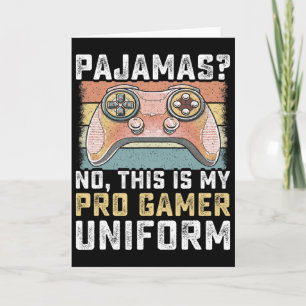 Carte Pyjama Pas de pro gamer Drôle de jeux vidéo Garçon