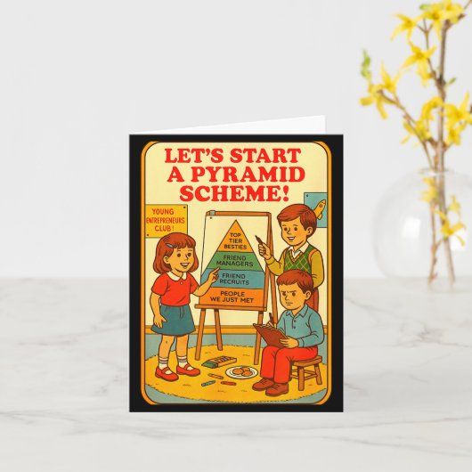 Carte Pyramid Scheme Funny Blackcraft Cult Dark Humor Sa (Fleur jaune)