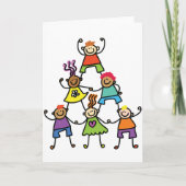 Carte Pyramide de l'Amitié des Enfants Colorée (Devant)
