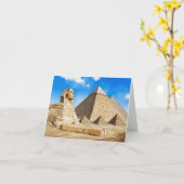 Carte Pyramides de Gizeh Egypte Aquarelle (Fleur jaune)