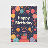 Carte pyschedelic birthday card (Devant)