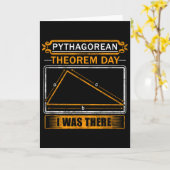 Carte Pythagorean Theorem Day I Was There - Math Teacher (Fleur jaune)