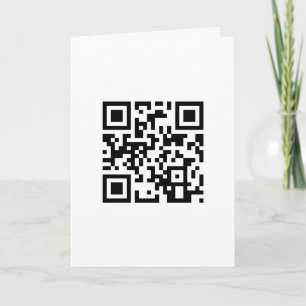 Carte QR code birthday on white