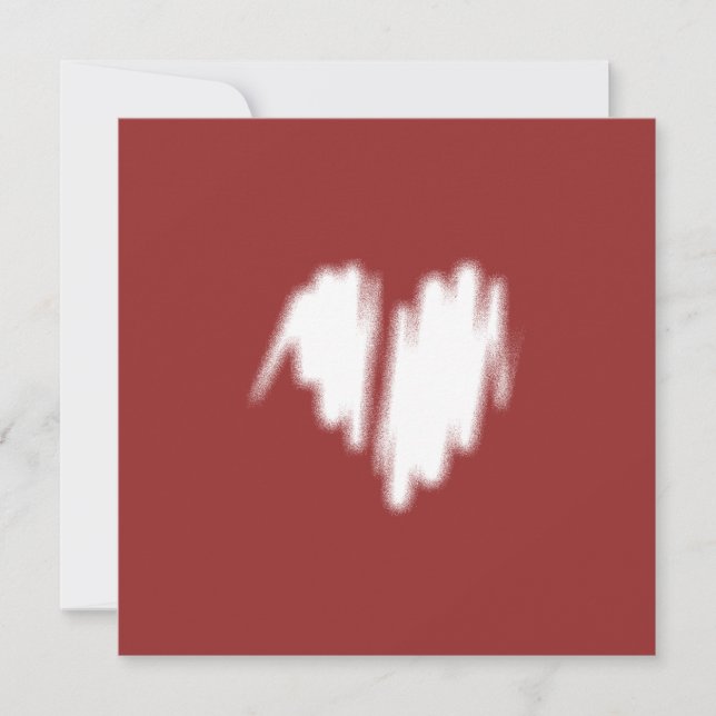 Carte Qr Code Coeur blanc Graffiti Sprayed Heart (Devant)