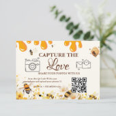 Carte QR Code de mariage Capture the Love, Carte P (Debout devant)
