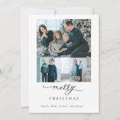 Carte QR Code Famille Vidéo Script Photo Joyeux Noël (Devant)