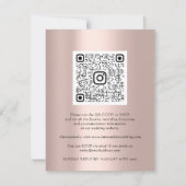 Carte QR CODE Floral Meadow Fleur sauvage Rose violet (Dos)