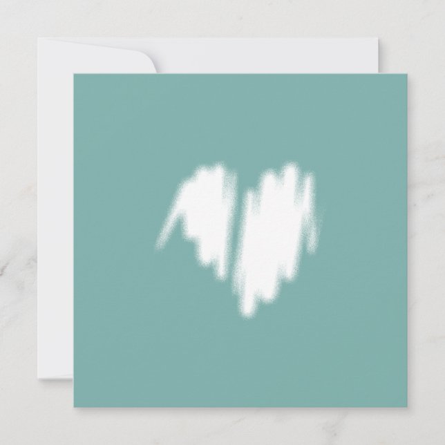 Carte Qr Code Graffiti de coeur blanc pulvérisé (Devant)