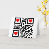 Carte QR-Code-I-Love-You (Fleur jaune)