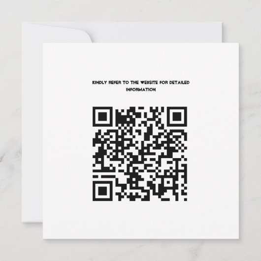 Carte QR Code rose orange violet Rose Mariage (Dos)