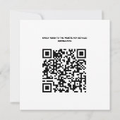 Carte QR Code Roses rose orange violet Mariage Floral (Dos)
