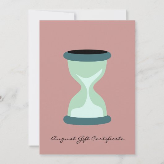 Carte QR Code Services Note Août Certificat cadeau (Devant)