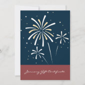 Carte QR Code Services Note Janvier Certificat cadeau (Devant)