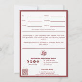 Carte QR Code Services Note mars Certificat cadeau (Dos)