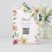 Carte QR de détails d'invitation de mariage Soft B (Debout devant)