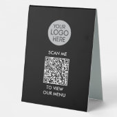 Carte QR personnalisée Tente de table Signe du men (Verso)