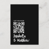 Carte QR Poem Poem Mariage de registre Black Bow m (Devant)