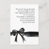 Carte QR Poem Poem Mariage de registre Black Bow m (Dos)