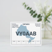Carte QSL de l'Ontario (Debout devant)
