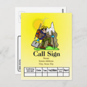 Carte QSL Ham Radio Mountain Climat (Devant / Derrière)