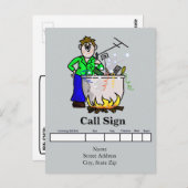 Carte QSL Homebrew Ham Personnaliser It! (Devant / Derrière)