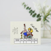 Carte QSL pour fille radio de jambon blond (Debout devant)