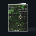 Carte Quacks de Birthday<br><div class="desc">Photo of two ducks on a pond speaking to each other about what to do Le quacking c'est l'obvious choice ! Inside it reads 'Hope your birthday is all it's quacked up to be !' The back has a flying pig logo. Fun and silly !</div>