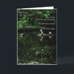 Carte Quacks de Birthday<br><div class="desc">Photo of two ducks on a pond speaking to each other about what to do Le quacking c'est l'obvious choice ! Inside it reads 'Hope your birthday is all it's quacked up to be !' The back has a flying pig logo. Fun and silly !</div>