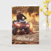 Carte Quad VTT Hors-route Anniversaire sur mesure (Fleur jaune)