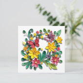 Carte Qualité papier floral Faux | Pensez à vous (Debout devant)