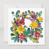 Carte Qualité papier floral Faux | Pensez à vous (Devant)