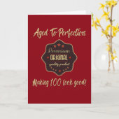 Carte Qualité Premium 100e anniversaire (Fleur jaune)