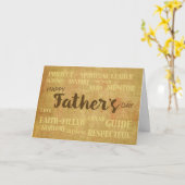 Carte Qualités de la Fête des pères religieuse (Fleur jaune)