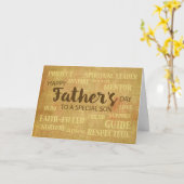 Carte Qualités de la Fête des pères religieuse Son (Fleur jaune)