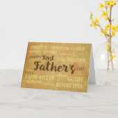 Carte Qualités de première Fête des pères (Fleur jaune)