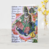 Carte Quan Yin Dieu/déesse de la compassion (Fleur jaune)