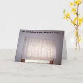 Carte Quand Dieu ferme une porte, Il ouvre une... (Fleur jaune)