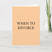 Carte Quand divorcer (Devant)