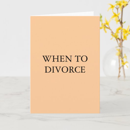 Carte Quand divorcer (Fleur jaune)