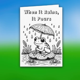 Carte Quand il pleut, il pours   Couleur