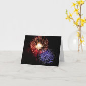 Carte Quand je me pense à vous voir les feux d'artifice (Fleur jaune)