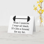 Carte Quand je m'exerce, citation drôle (Fleur jaune)