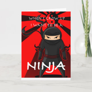 Carte Quand je serai grand, je veux être un Ninja
