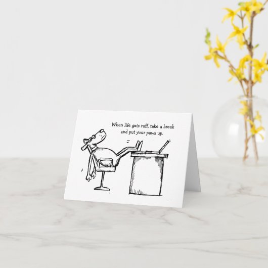 Carte Quand la vie devient rude (Fleur jaune)